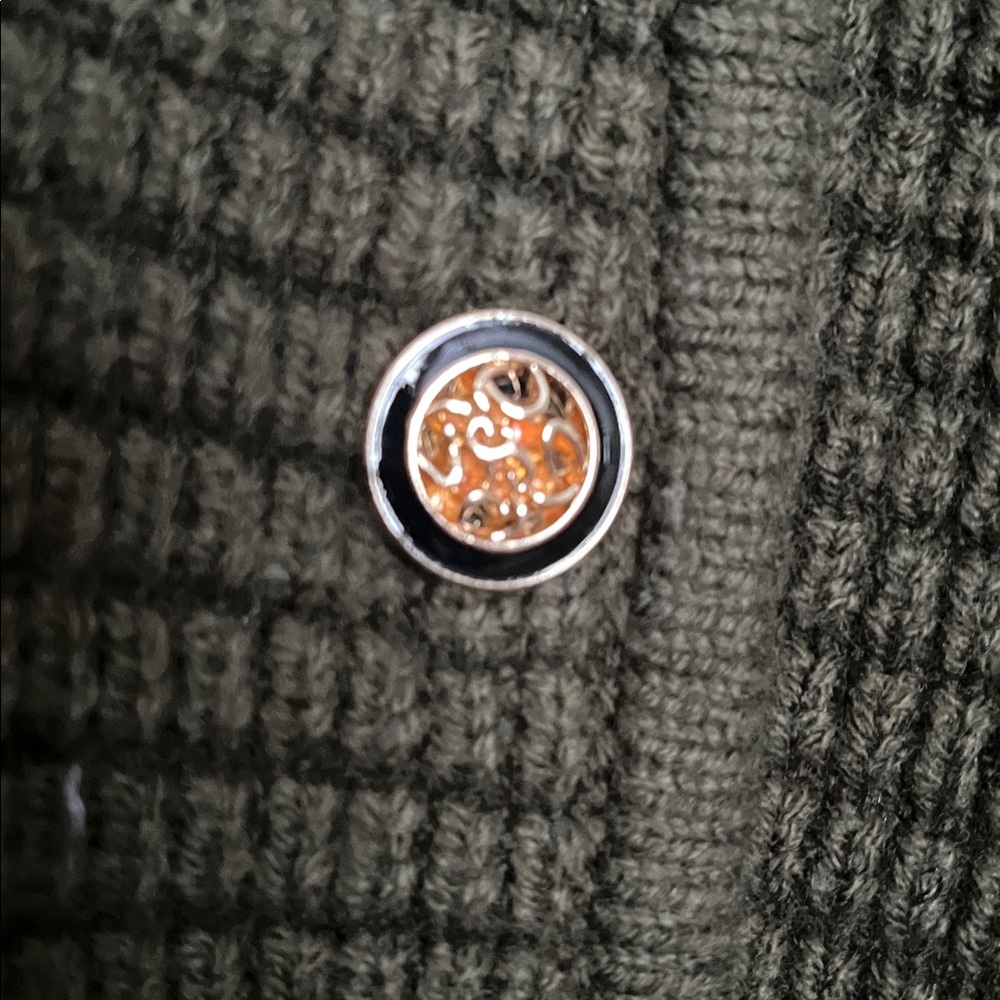 Green chunky knit cardigan - Picture 2 of 4
